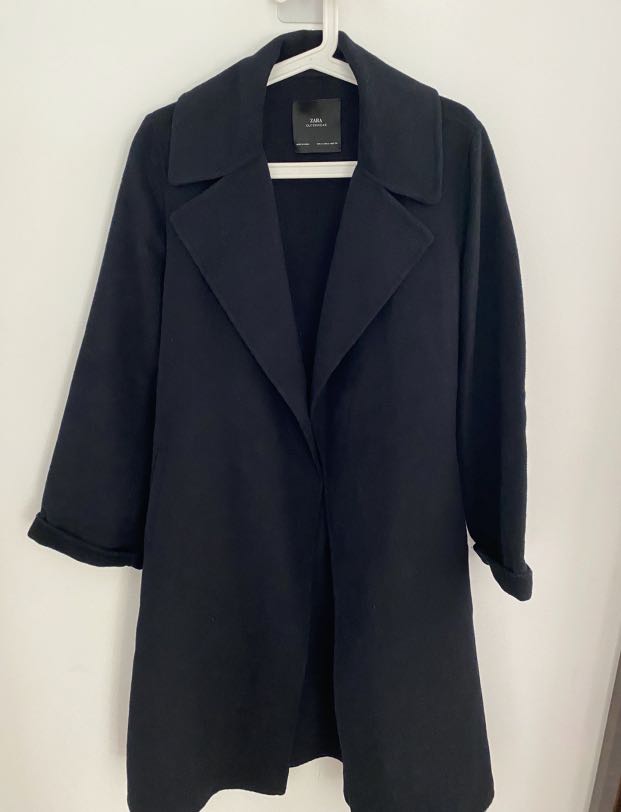 Handmade navy clearance blue wool coat