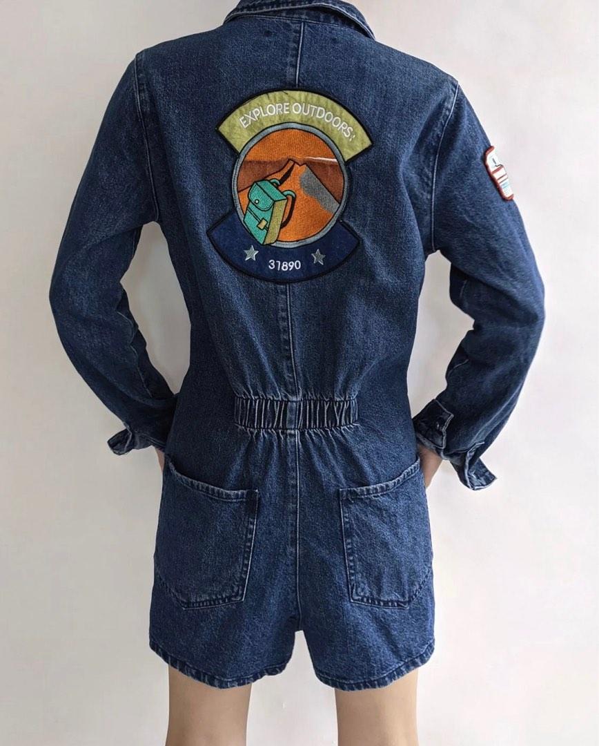 ZARA Denim Patchwork Romper (Category: Dresses) located in Angeles City. Submitted by hearthighway (Listing ID 1182041756, Image 2). Description: .