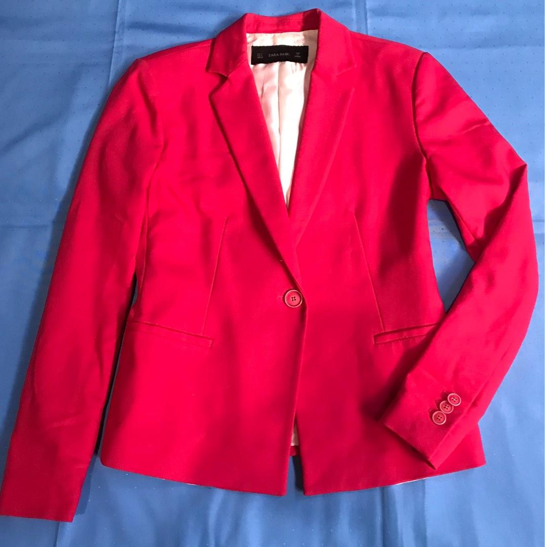 Zara red blazer, Women's Fashion, Coats, Jackets and Outerwear on Carousell
