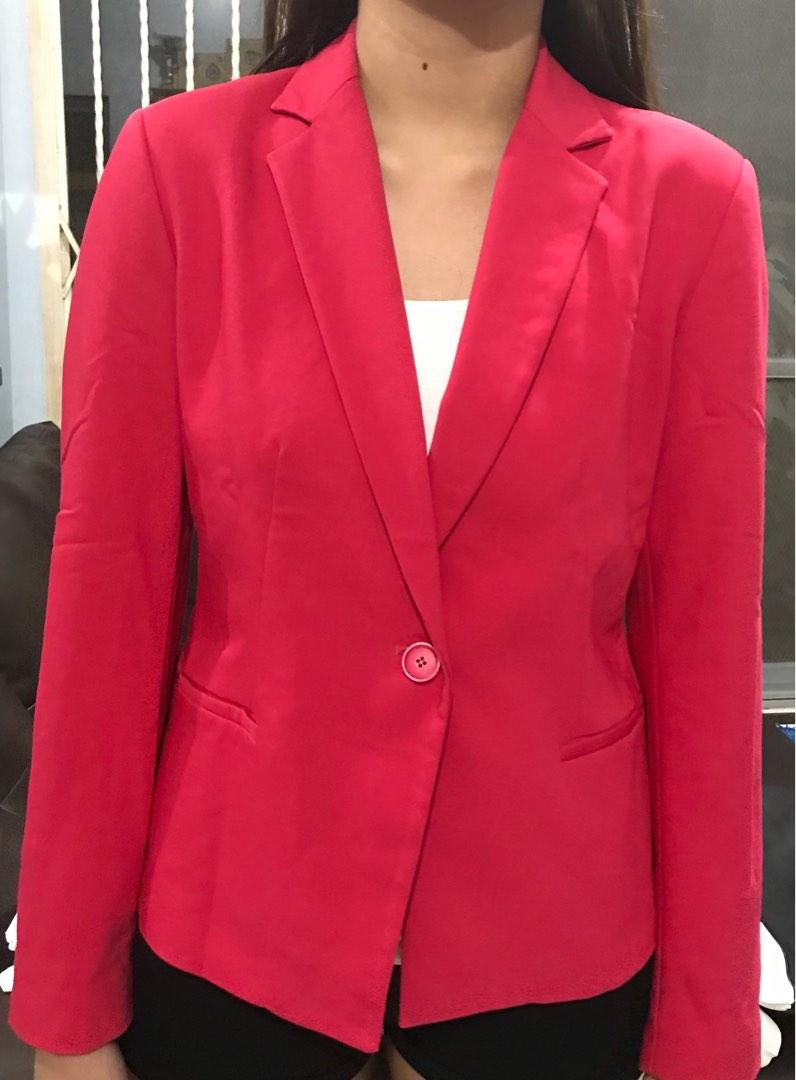 Zara red blazer, Women's Fashion, Coats, Jackets and Outerwear on Carousell
