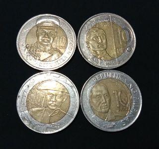 10P Philippines coins BSP series set