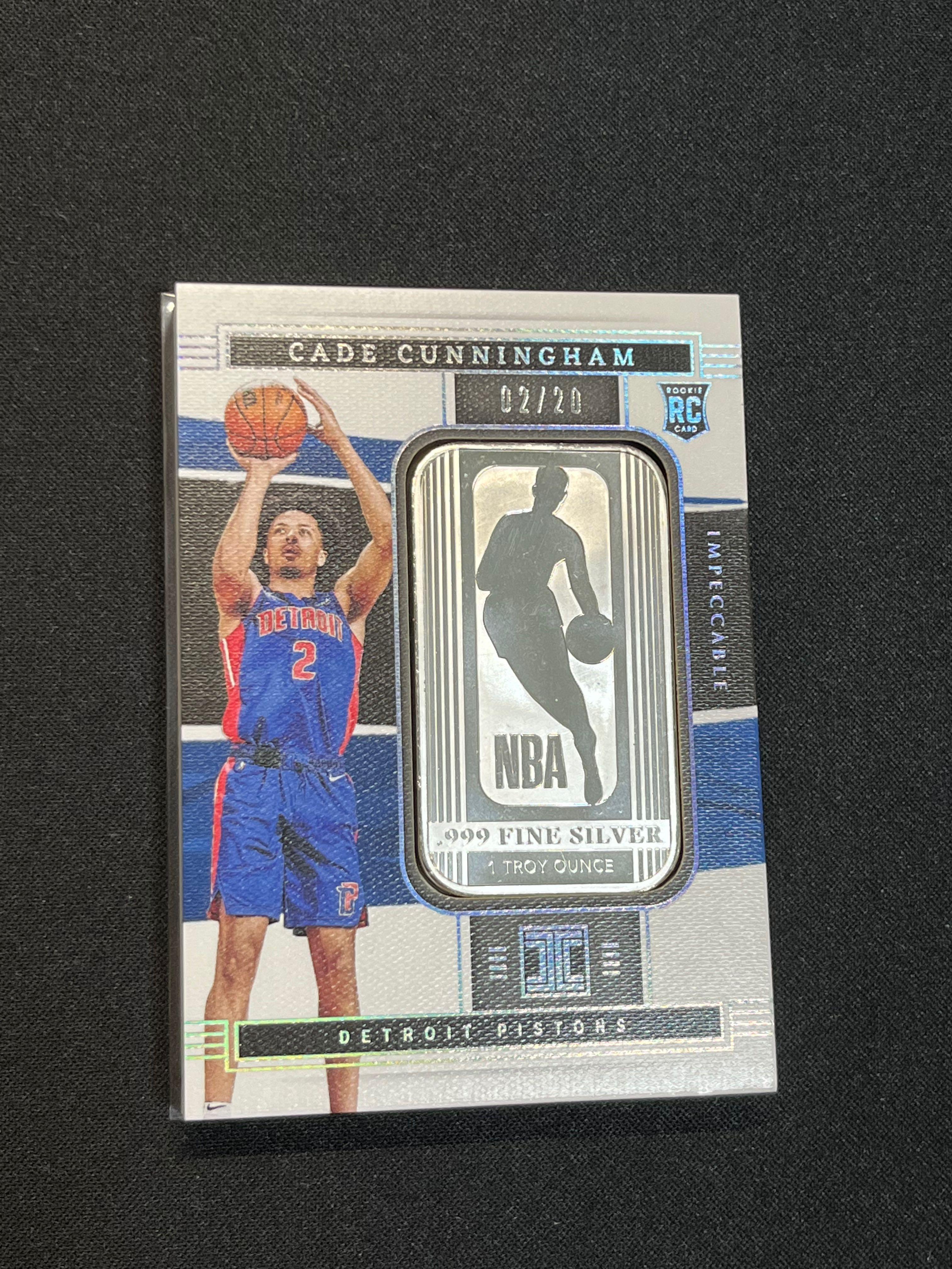 2021-22 Panini IMPECCABLE CADE CUNNINGHAM 02/20 .999 Sliver, 興趣