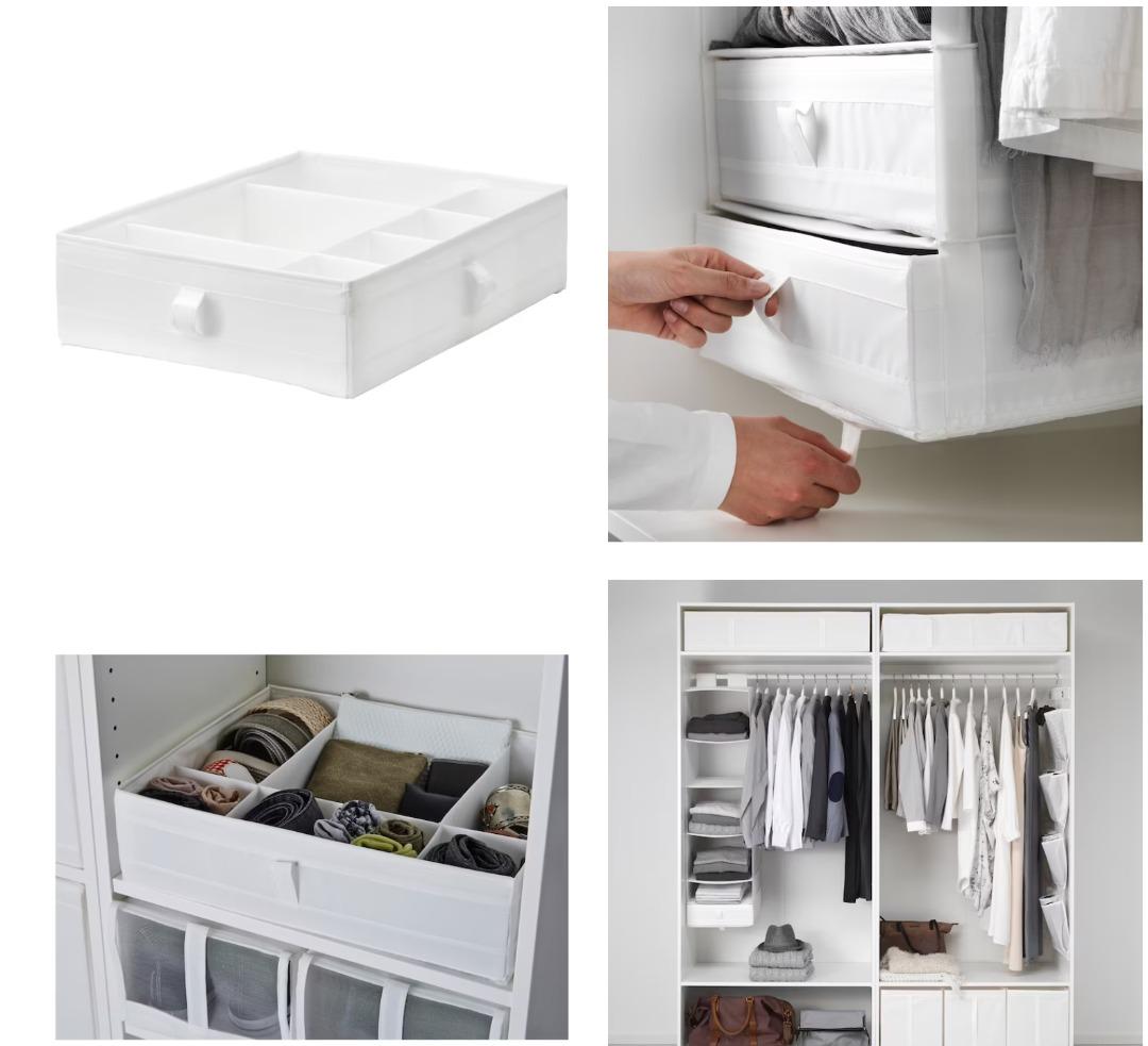 2x IKEA SKUBB Wardrobe Organizers / Clothes Boxes, Furniture & Home