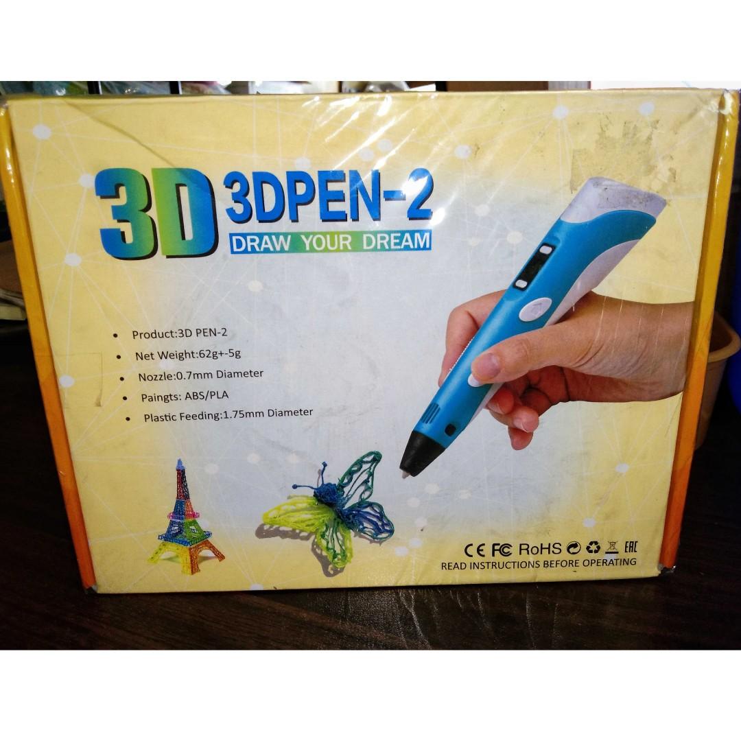 3D Pen-2 Draw Your Dream (Category: Educational & Learning Toys) located in Rizal. Submitted by TheSweetSpotShoppe (Listing ID 1176507517, Image 2). Description: •Develop kid's hands-on skills and mental development activity. •Made of high quality materials and with multiple colors. •With speed control temperature adjustment.