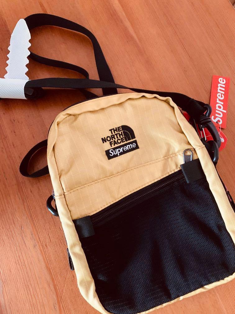 Supreme north face shoulder bag gold hot sale