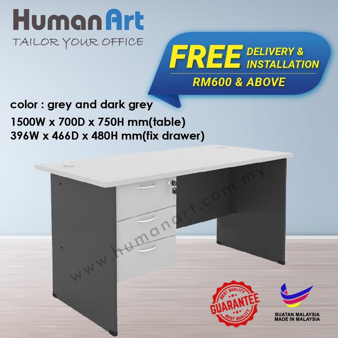 5 FT Rectangular Wooden Table With Fixed 3D Pedestal | Office ...