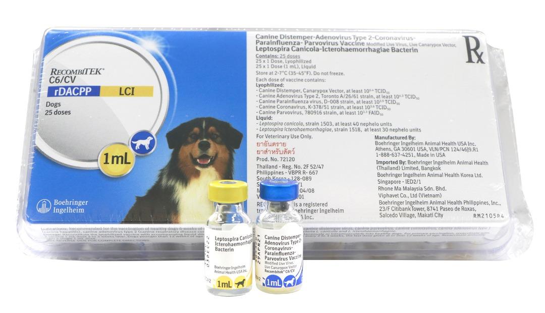 what is in the 5 in 1 vaccine for dogs