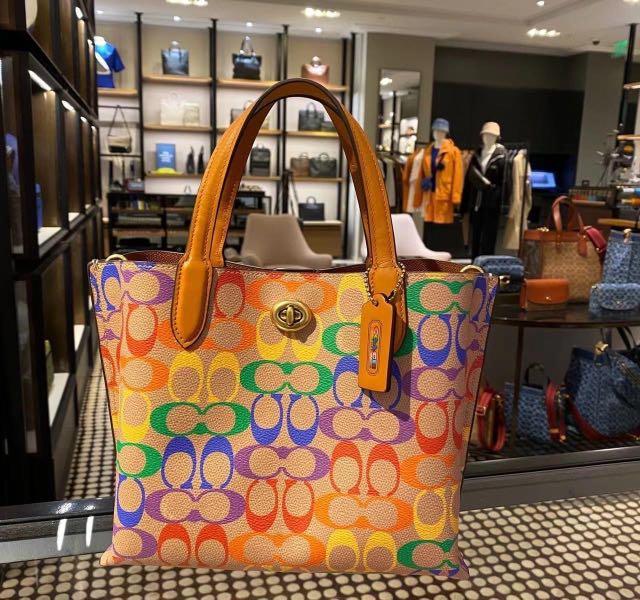 Coach best sale tote rainbow