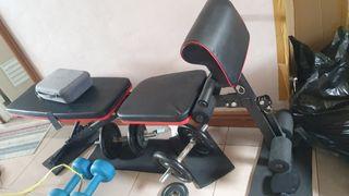 Adjustable bench set with 25lbs dumbbells and 6kg dumbbell