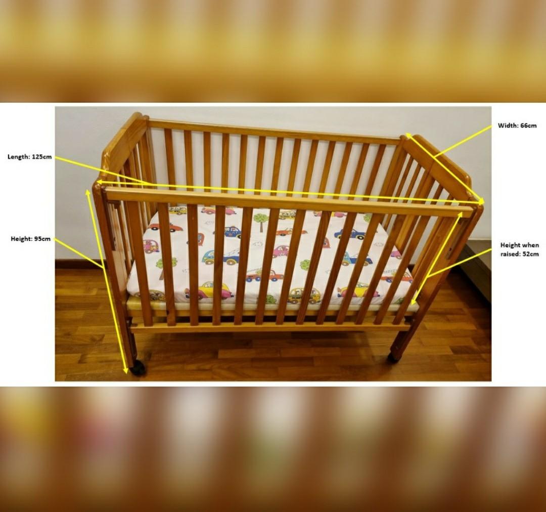 Baby cot with wheels, Babies & Kids, Baby Nursery & Kids Furniture