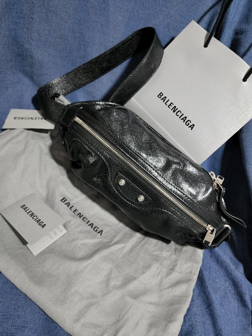 Balenciaga Plaque Belt Bag Bum Bag in Black Calfskin  SOLD