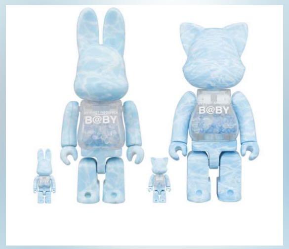 BEARBRICK MY FIRST R@BBRICK B@BY WATER CREST Ver.100% &400% MY