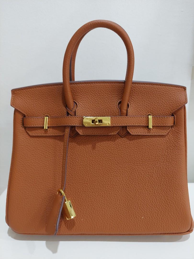 Birkin leather bag no brand written, Women's Fashion, Bags & Wallets