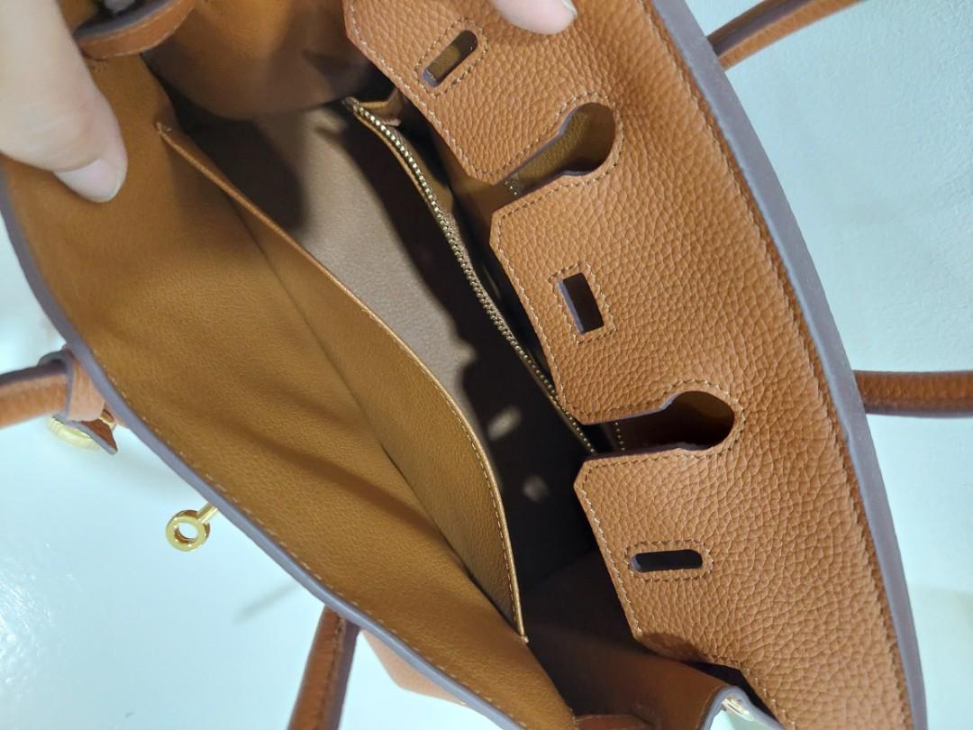 Birkin leather bag no brand written, Women's Fashion, Bags & Wallets