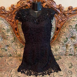 BLACK LACES JUMPSUIT PLAYSUIT ROMPER DRESS