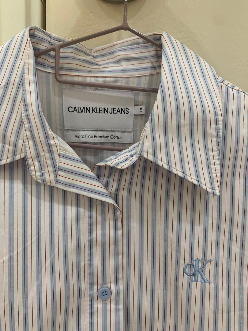 Calvin klein striped shirt store