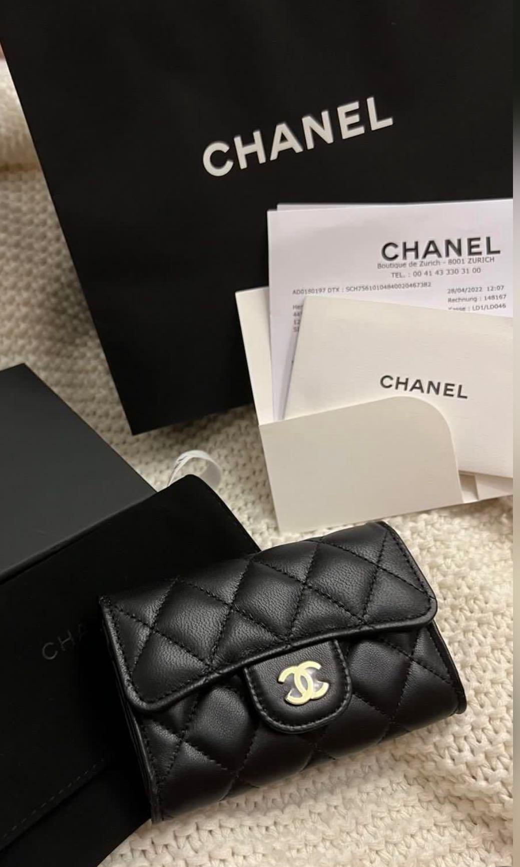 ❌SOLD❌ Chanel Black Classic Flap Card Holder GHW  Chanel card holder,  Chanel black classic, Chanel bag