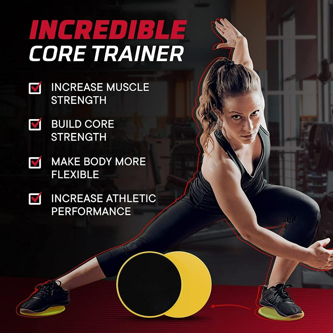 Core Sliders for Working Out on Carpet Wood and Floor to sculpt your core,  Best Sized Non Slip Exercise Sliders Gliding Discs for feet, beachbody