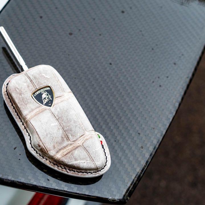 Custom made Car Key Fob Cover for Lamborghini Gallardo in Himalayan