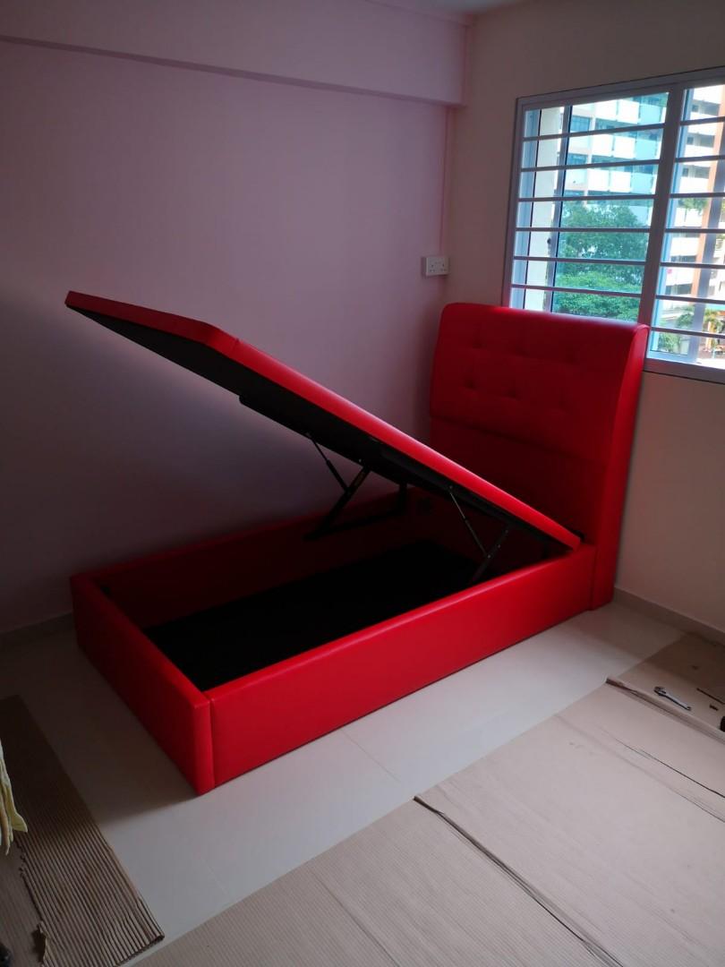 Customize Queen Size Storage Bedframe, Furniture & Home Living