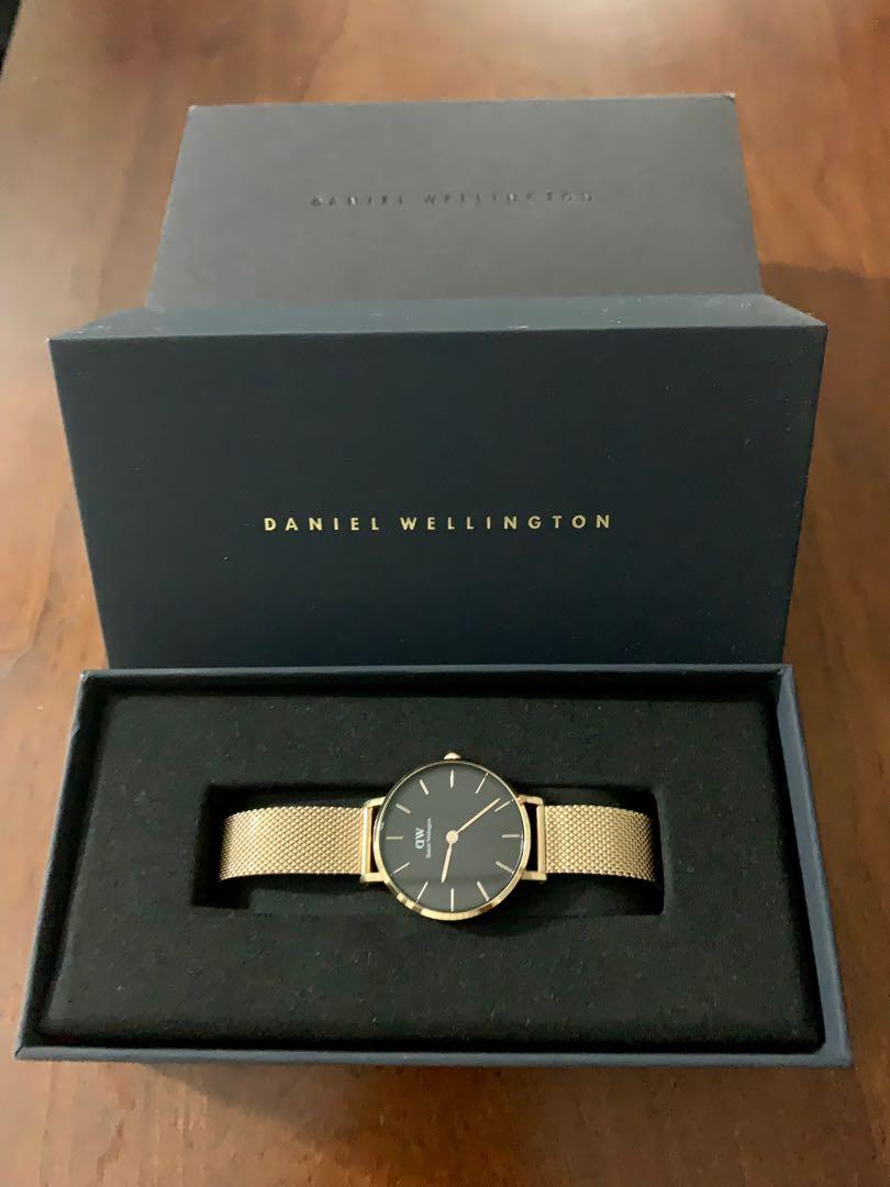 Daniel Wellington Watch Petite Melrose Black 28mm Rose Gold