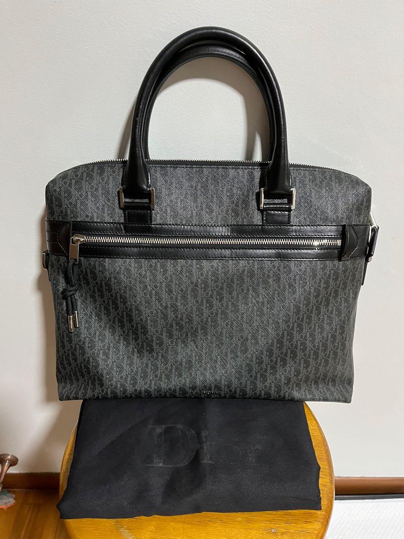 Dior Homme Monogram Grise Laptop Bag, Luxury, Bags & Wallets on Carousell