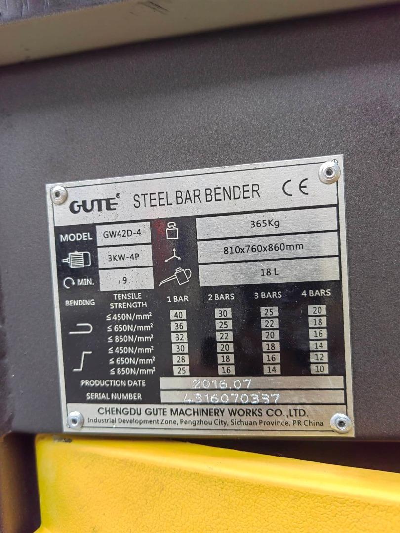 Electric Bar Bender (Category: Construction Tools & Equipment) located in Manila. Submitted by 09150361920ronvillaflor (Listing ID 1176459654, Image 3). Description: Electric Bar Bender Specs: 3 phase / 220/440V / 60Hz Model: GW42D-4 Brand: Gute Price: 156,000 Welcome to "Takezo Industrial Supply" For inquiries GLOBE:📞 ☎ 0915-036-1920 VIBER:📞 ☎ 0915-036-1920 Email me@ 📫 📑 r-o-n-.-t-a-k-e-z-o-i-n-d-u-s-t-r-i-a-l-@-g-m-a-i-l-.-c-o-m Check my Ca