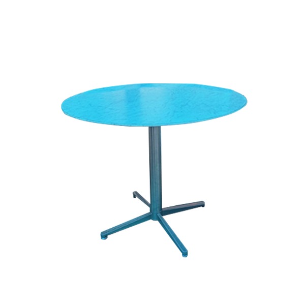 Fast Food Table Marble Look Round S/S Base 90x90x78cm, Furniture & Home ...