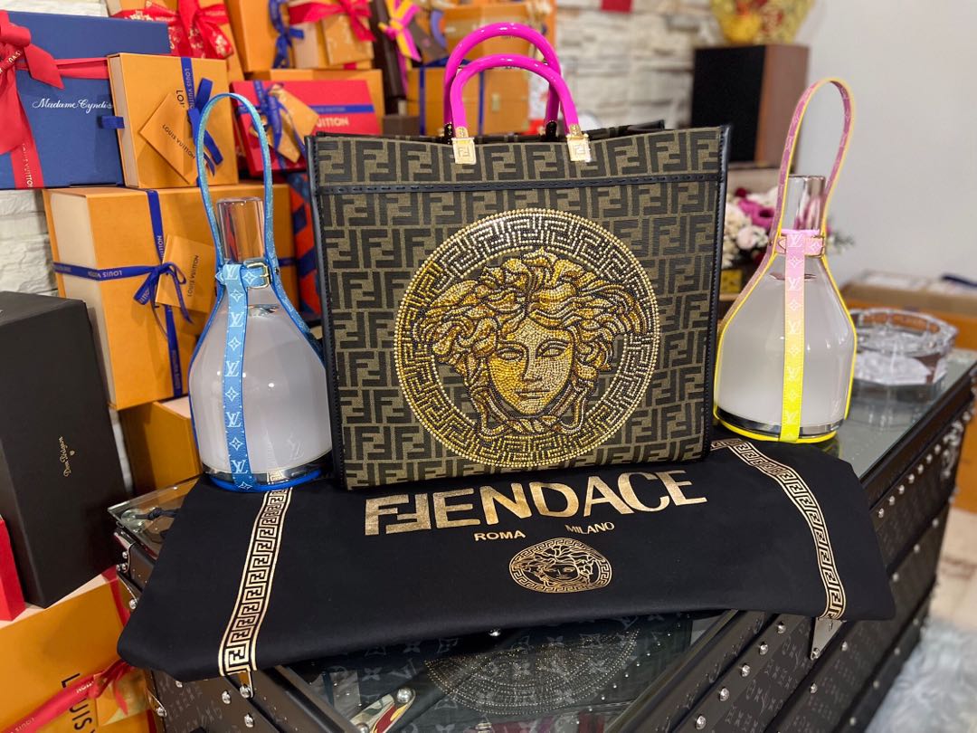 Fendi x Versace Fendace Card Holder Wallet Case 91v516s