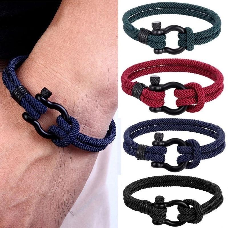 Mens braided hotsell rope bracelets