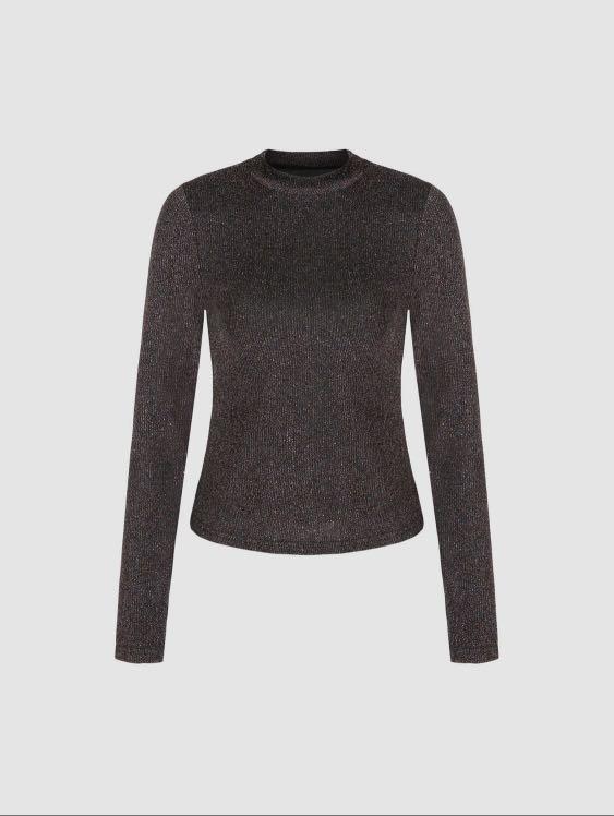 Glitter turtleneck top top