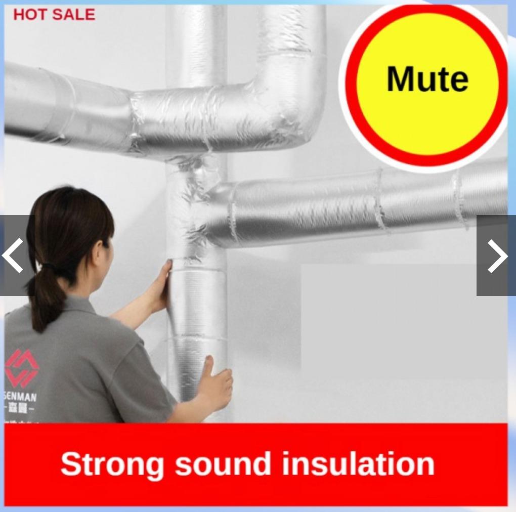 HDB noisy drain pipe sound insulation cotton + damper, Furniture & Home Living, Bathroom