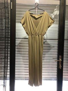Hijau Army Jumpsuit Panjang Kimono