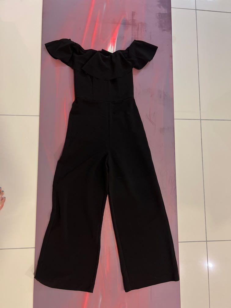 Off the hotsell shoulder jumpsuit h&m