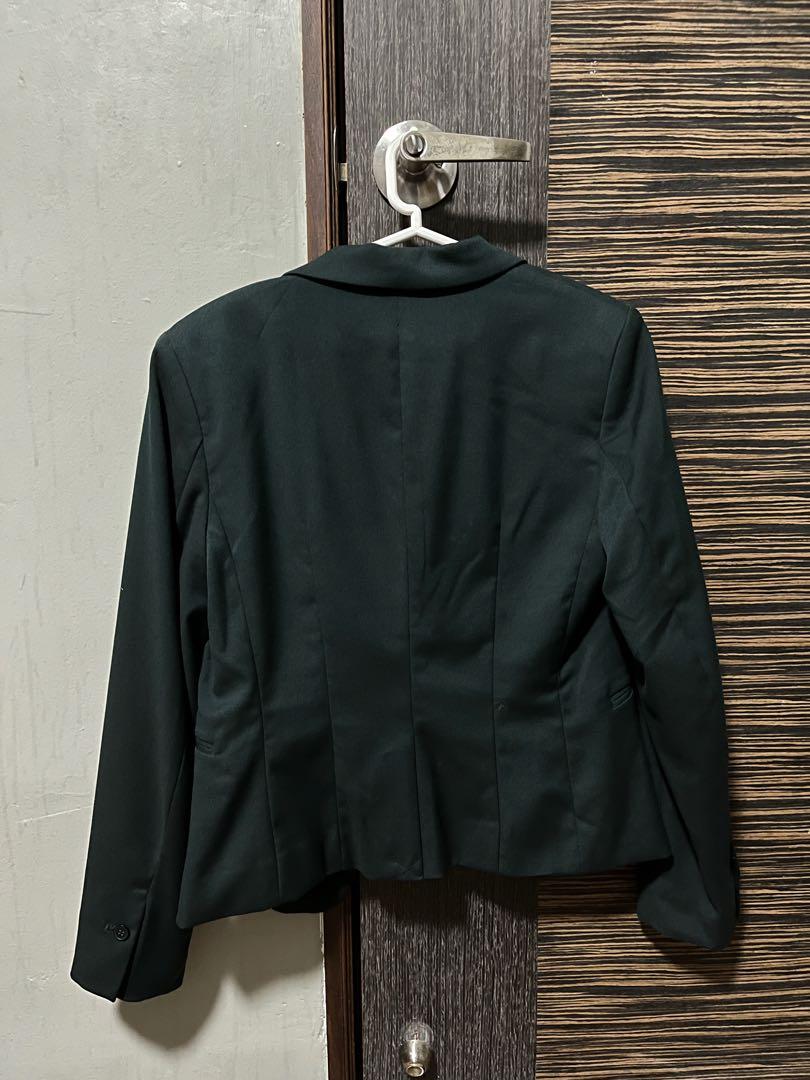 H&M Dark Green Blazer, Women's Fashion, Coats, Jackets and Outerwear on