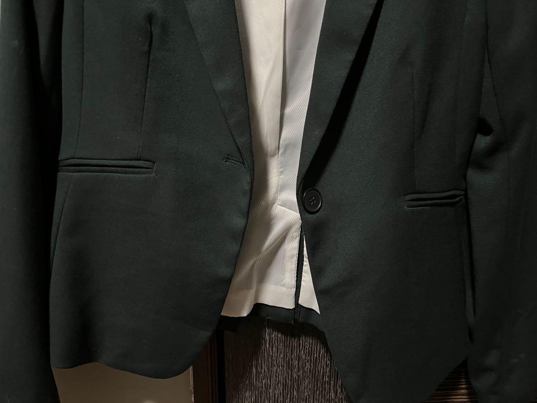 H&M Dark Green Blazer, Women's Fashion, Coats, Jackets and Outerwear on