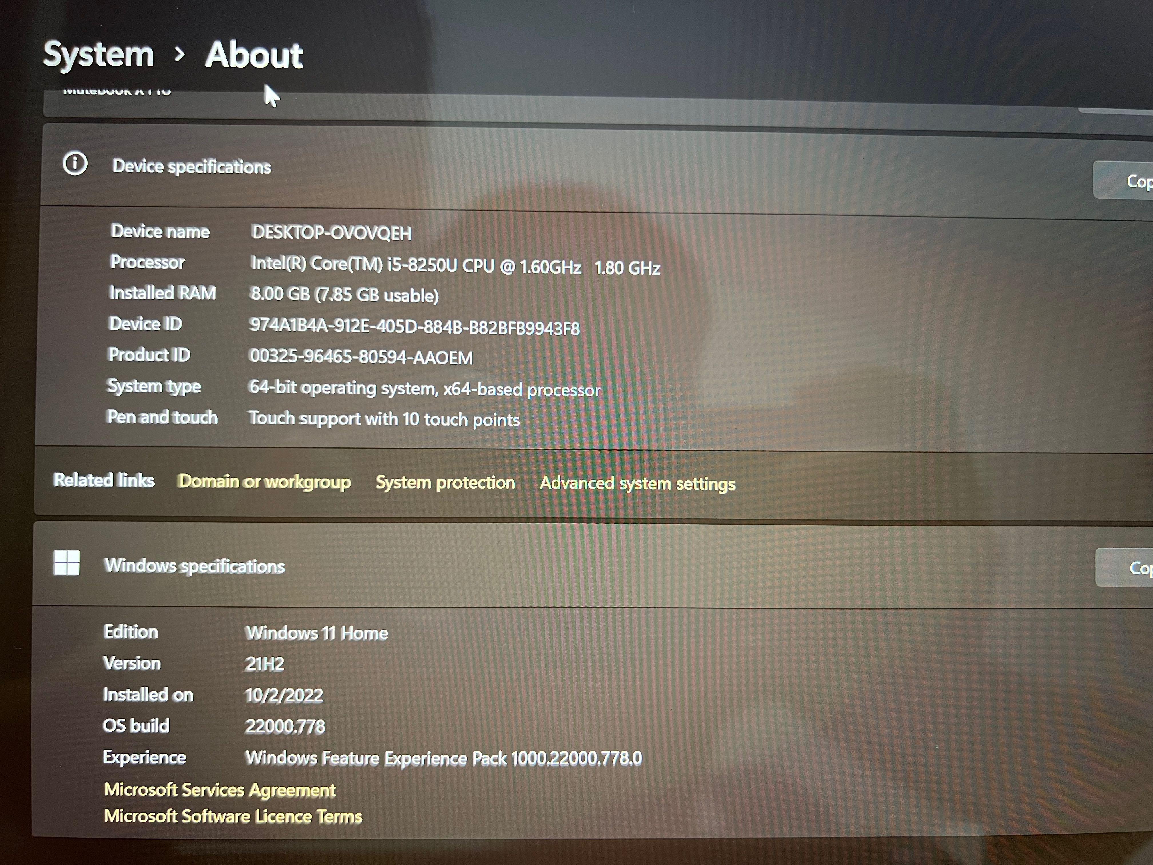 Huawei Matebook X Pro 2018 I5/8GB/256GB/3K resolution, Computers