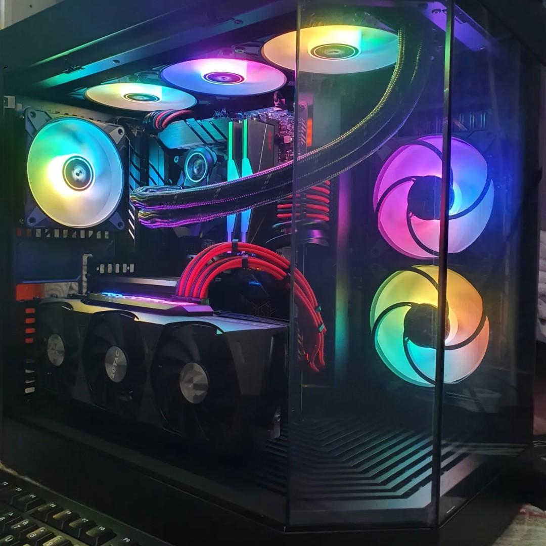 Hyte Y60 Ryzen 5 5600x Nvidia RTX 3080 liquid cooled aesthetic gaming ...