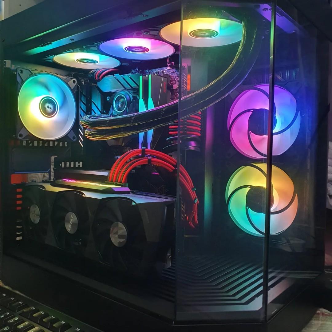 Hyte Y60 Ryzen 5 5600x Nvidia RTX 3080 liquid cooled aesthetic 