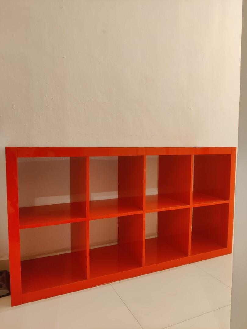 IKEA Kallax 4x2 red shelf, Furniture & Home Living, Furniture, Shelves