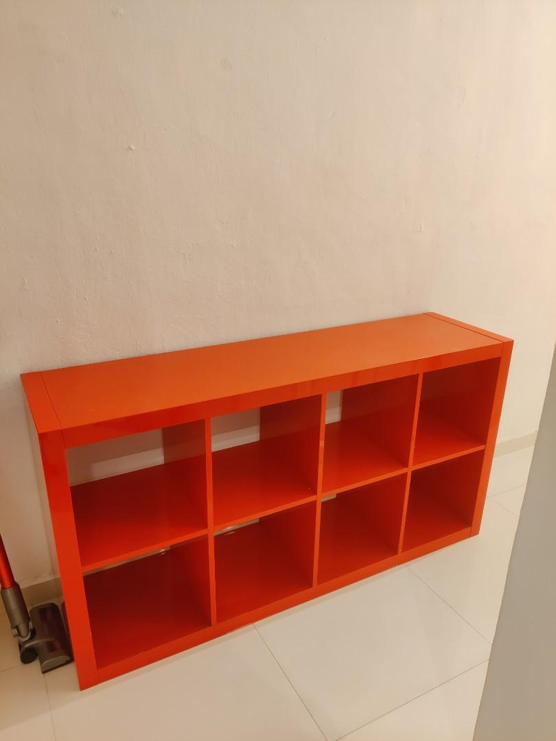 IKEA Kallax 4x2 red shelf, Furniture & Home Living, Furniture, Shelves