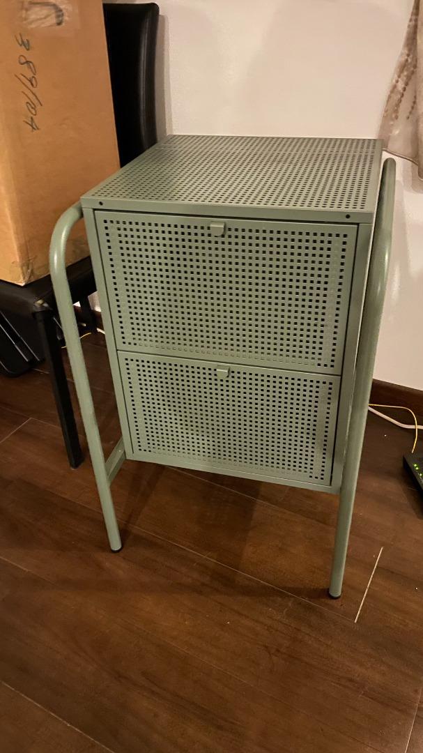IKEA NIKKEBY Bedside Table Sage Green, Furniture & Home Living