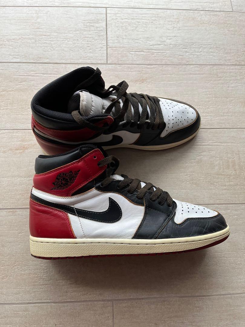 Nike air jordan clearance 1 high black toe