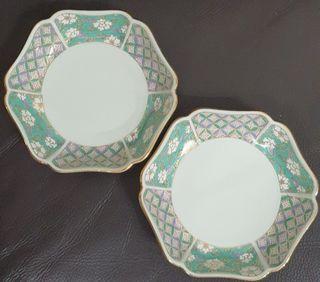 Kutani Oriental Plate x2(13.5cm)