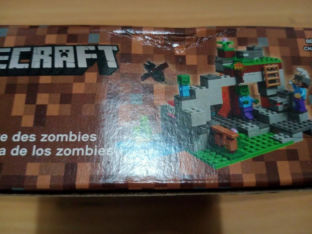 Le21141 the cave of the lego zombies®Minecraft™-Brinquedos originais bonecos  de meninos e meninas + 3 anos de blocos originais - AliExpress
