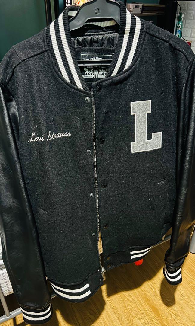 Levi's varsity jacket mens clearance