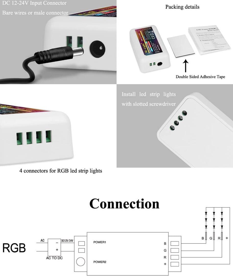 LGIDTECH SM2 Miboxer LED-Controller - WLAN & 2,4 GHz Für Smart Home Steuerung