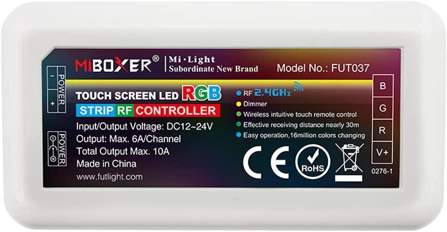 LGIDTECH FUT035Z+ Miboxer - Driver per striscia LED 2 in 1 Zigbee 3.0+2.4G, funziona con doppia striscia LED bianca a colori singolo e CCT, compatibile con Philips Hue, Echo Plus (2