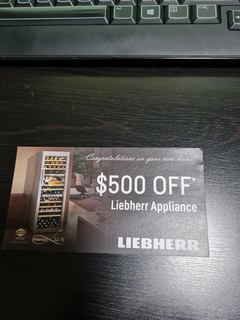LIEBHERR 500 Appliance Voucher for sales, TV & Home Appliances, Other Home Appliances on Carousell