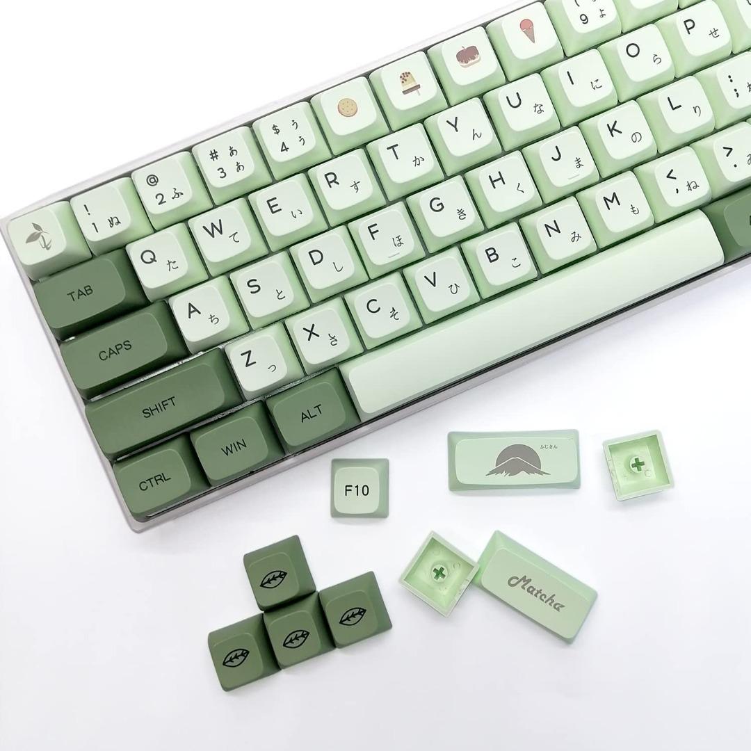 124 Keys Lotus Keycap Set OEM Profile PBT Keycaps Dye Sub Keycap for Cherry  Mx Gateron Kailh Switch Mechanical Keyboard 